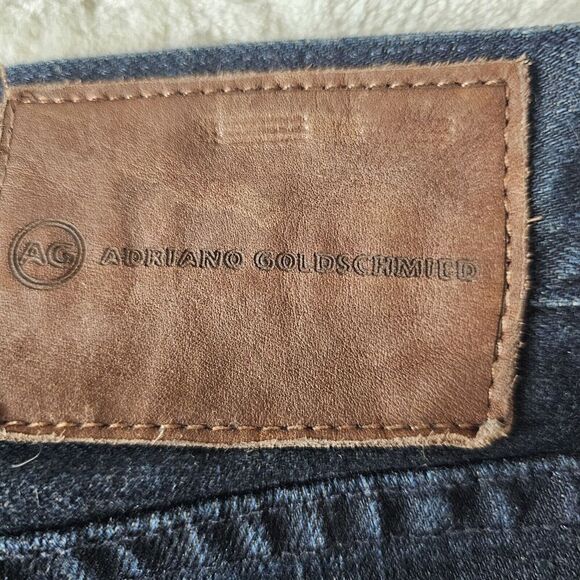 Adriano Goldschmied Jeans Mens 36x34 Black Denim Protege Straight Leg dark - Picture 12 of 13